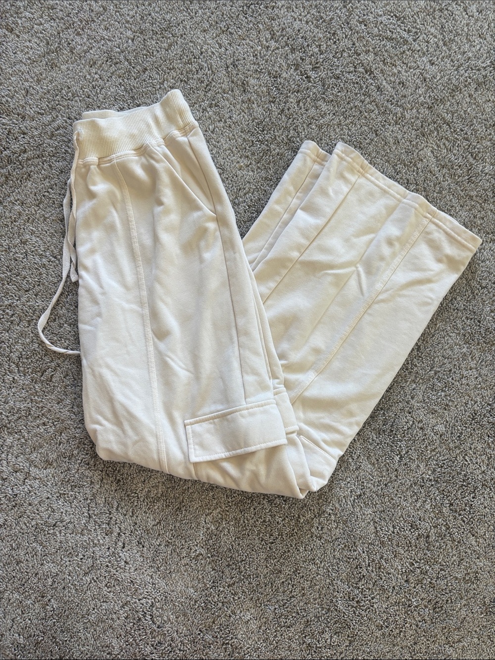 Amazon Women's Cream Boot Cut Sweat Pants